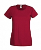 Camiseta Original Lady Fit Fruit Of The Loom - Color Rojo Teja